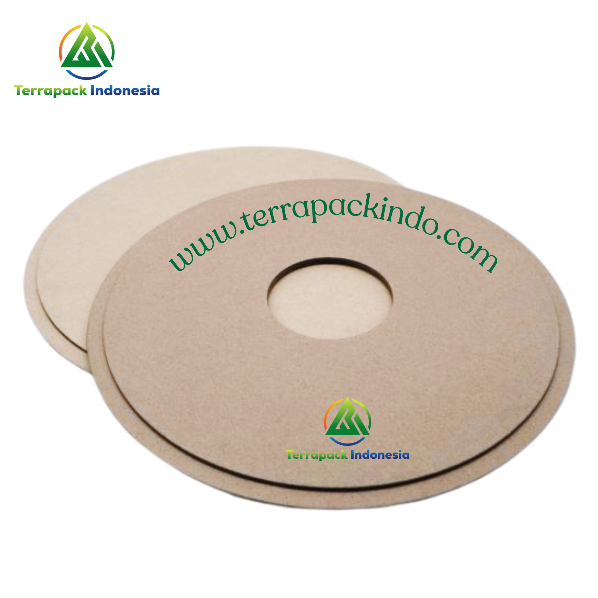 Terrapack Indonesia kraft paper core end disc for paper tube support and heavy duty industrial packaging